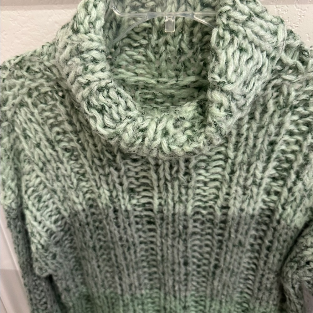 Frenchi Sage Green Cowl Neck Sweater